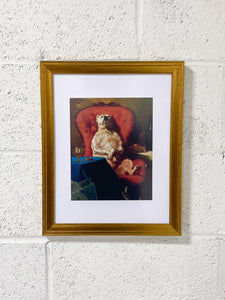 Pug Dog in an Armchair by Alfred Dedreux