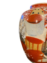 Load image into Gallery viewer, Antique Satsuma Ware Red Painted Human Figure Vase
