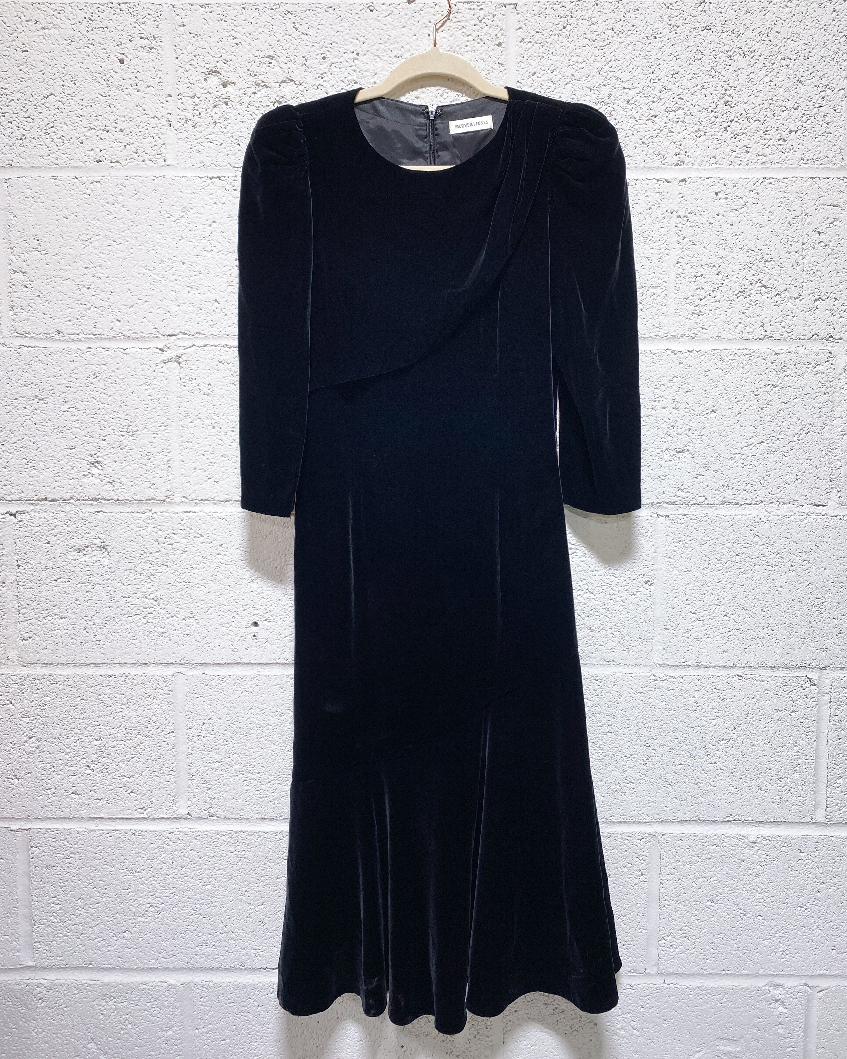 black velvet casual dress Black Velvet Vintage Princess Style Medieval Inspried Long Casual Dress
