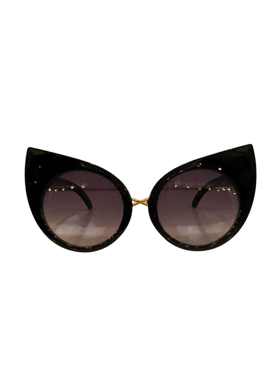 Black Cat Eye Sunnies with Gold Accent