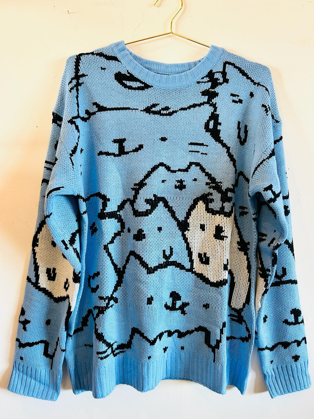 Blue Fleece Cat Sweater