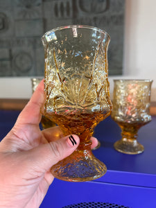 Set of 4 Amber Glasses