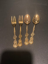 Load image into Gallery viewer, Gold Electroplated Spoon and Fork Set
