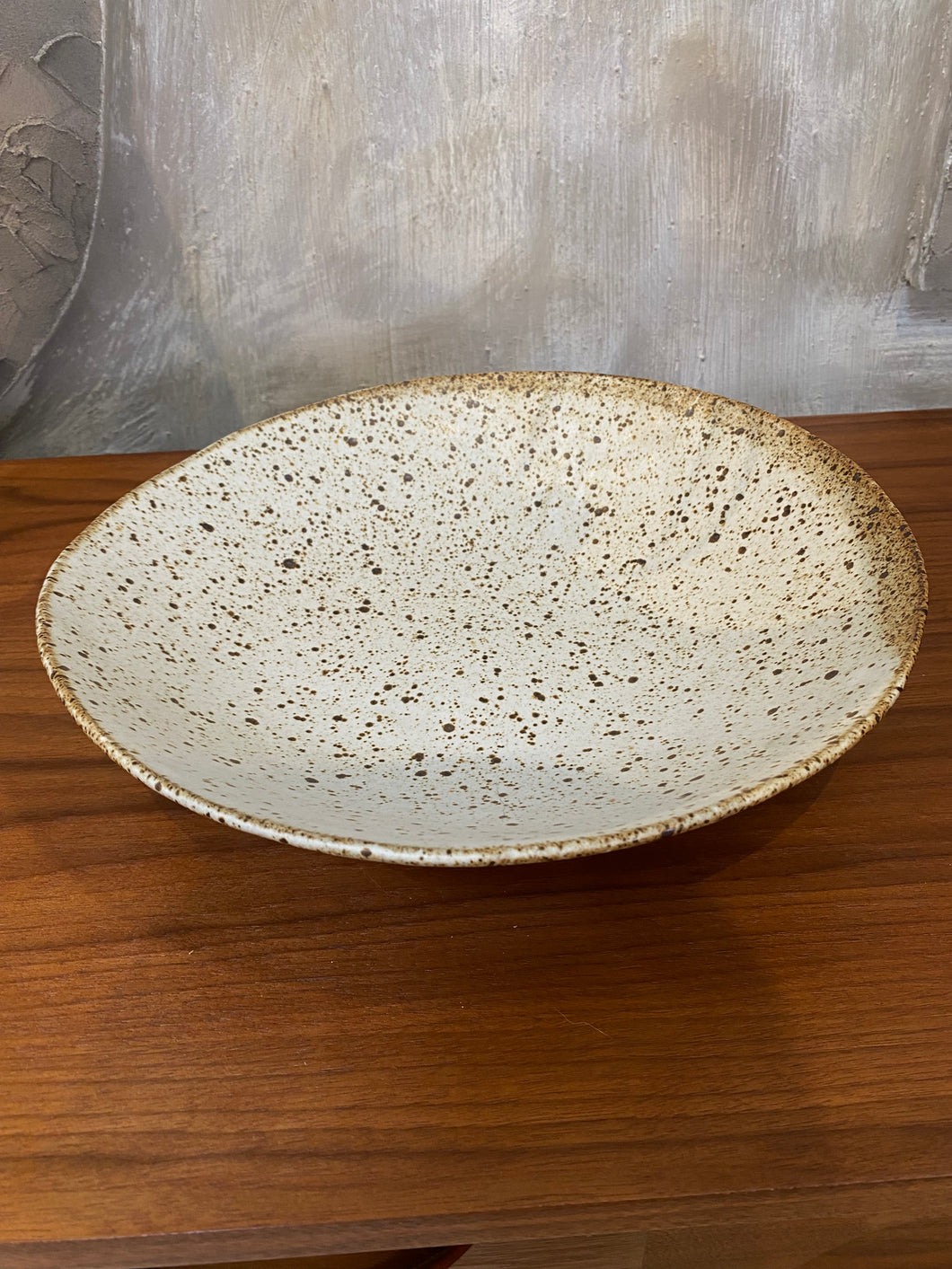 13” Diameter Speckled Shallow Bowl