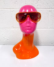 Load image into Gallery viewer, Orange Aviator Sunnies with Amber Shades
