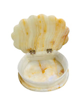 Load image into Gallery viewer, Alabaster Shell Trinket Box

