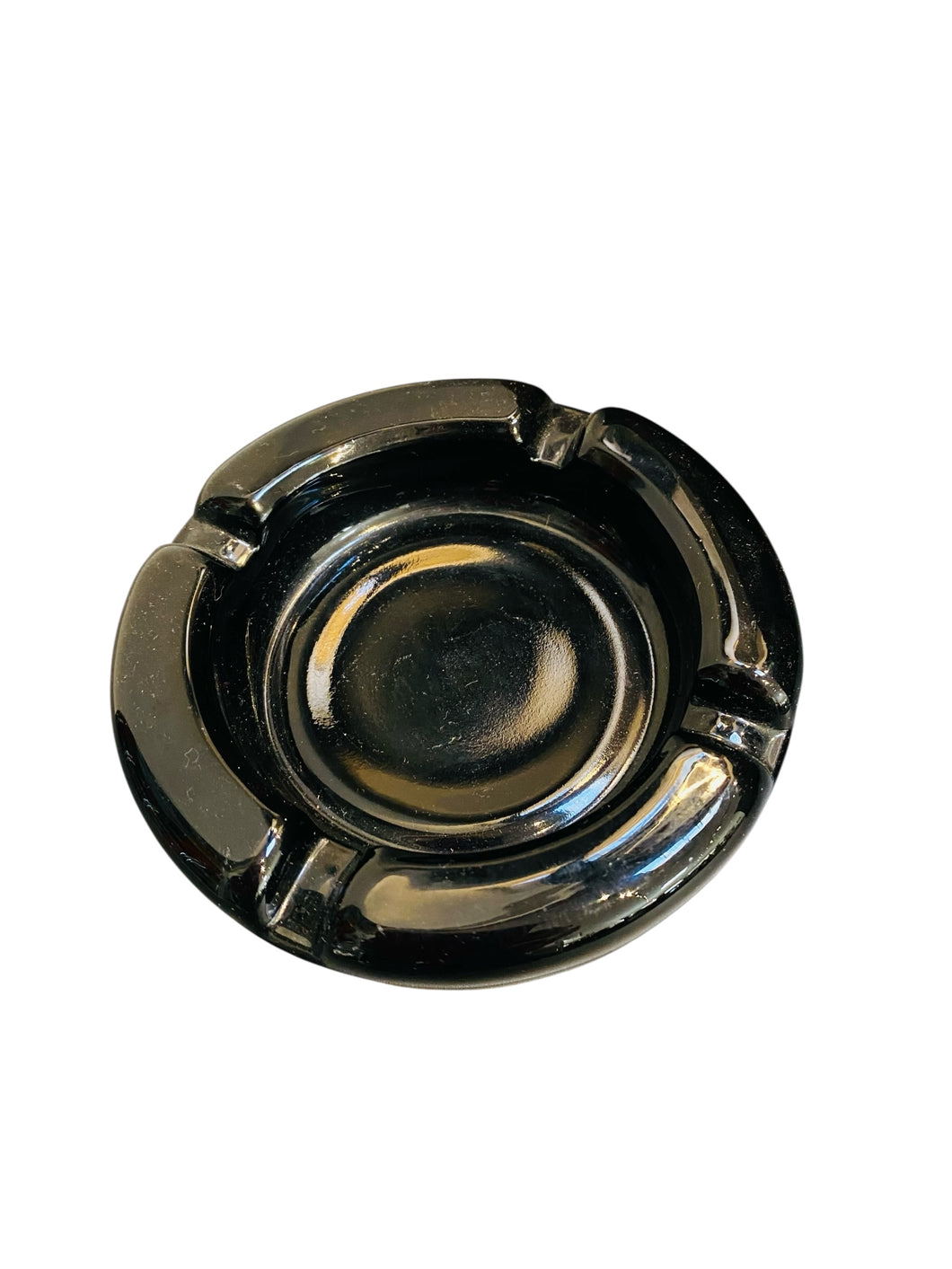 Vintage Onyx Glass Ashtray