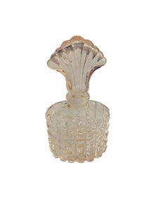 Soft Pink Hue Facted Perfume Bottle with Stopper