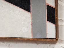 Load image into Gallery viewer, Intersections in Crimson Geometric Abstract Painting in Red Black Gray and Orange by Julio De La Concha
