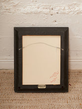 Load image into Gallery viewer, Watchful Eyes Framed Abstract Figurative Painting with Dripping Black Detail
