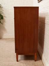Load image into Gallery viewer, Restored Walnut Highboy Dresser with Black Lines

