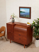 Load image into Gallery viewer, Vintage Secretary Highboy Tambour desk
