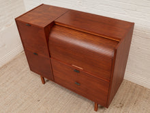 Load image into Gallery viewer, Vintage Secretary Highboy Tambour desk

