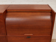 Load image into Gallery viewer, Vintage Secretary Highboy Tambour desk
