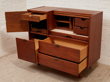 Load image into Gallery viewer, Vintage Secretary Highboy Tambour desk
