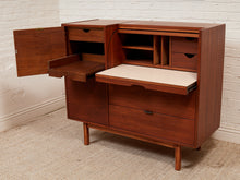 Load image into Gallery viewer, Vintage Secretary Highboy Tambour desk
