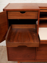 Load image into Gallery viewer, Vintage Secretary Highboy Tambour desk
