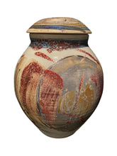 Load image into Gallery viewer, Large Porcelain Red Oxide and Gray Blue Ginger Jar
