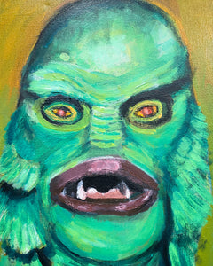 Creature of the Black Lagoon, Oil Painting