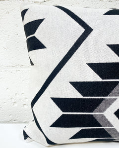 Rectangular Black and White Southwest Pillow