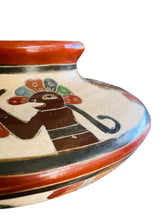 Load image into Gallery viewer, Hand Painted Tribal Figures on a Terra Cotta Pot
