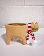 Load image into Gallery viewer, Modernist Earthenware Cat Planter
