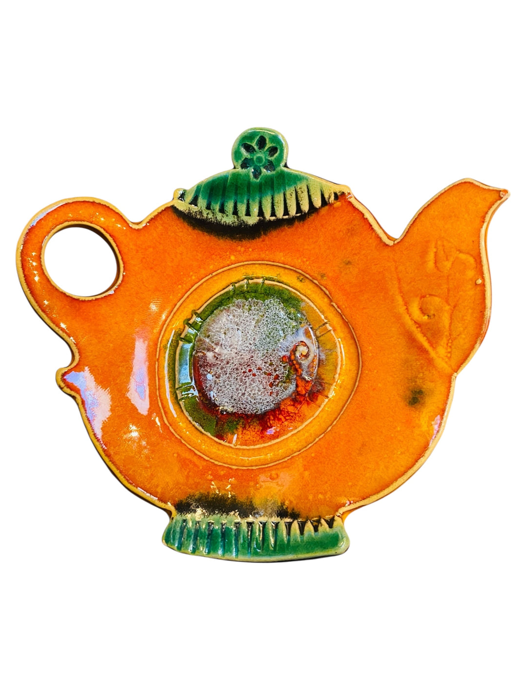 Cute Orange Teapot Catchall