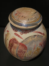 Load image into Gallery viewer, Large Porcelain Red Oxide and Gray Blue Ginger Jar
