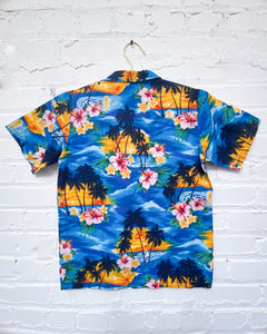 Classic Blue Hawaiian Shirt (S)