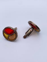 Load image into Gallery viewer, Modernist Stained Glass Resin Cufflinks

