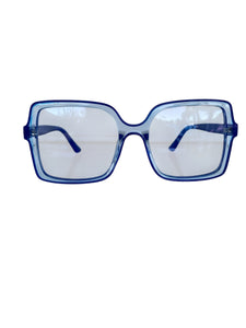 Fashionable Tranparent Blue Glasses