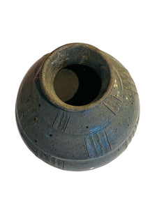 Bulbous Blue Gray signed LB
