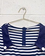 Load image into Gallery viewer, Navy Blue and White Striped Dress (XXL)
