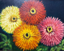 Load image into Gallery viewer, Vintage Painting of Gerberas, Signed (1981)
