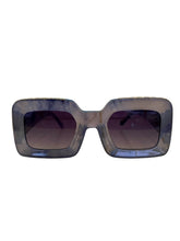 Load image into Gallery viewer, Designer Transparent Lapis Frame And Gold Accents Sunnies
