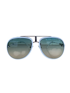 White Frame Aviator Sunnies