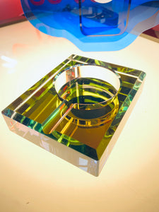 Glass iridescent Ashtray catchall