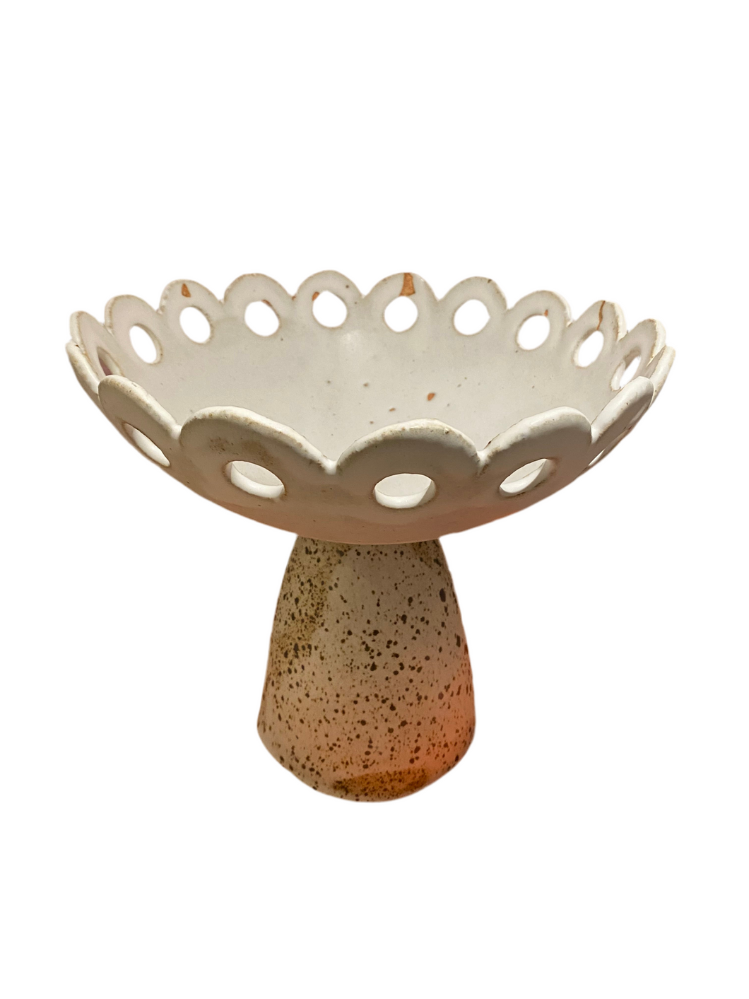 Speckled Scalloped Compote