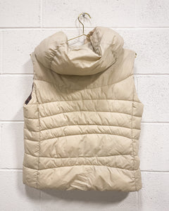 Beige Puffer Vest with Hood (XL)