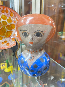Vintage Mexican Hand Painted Doll Head