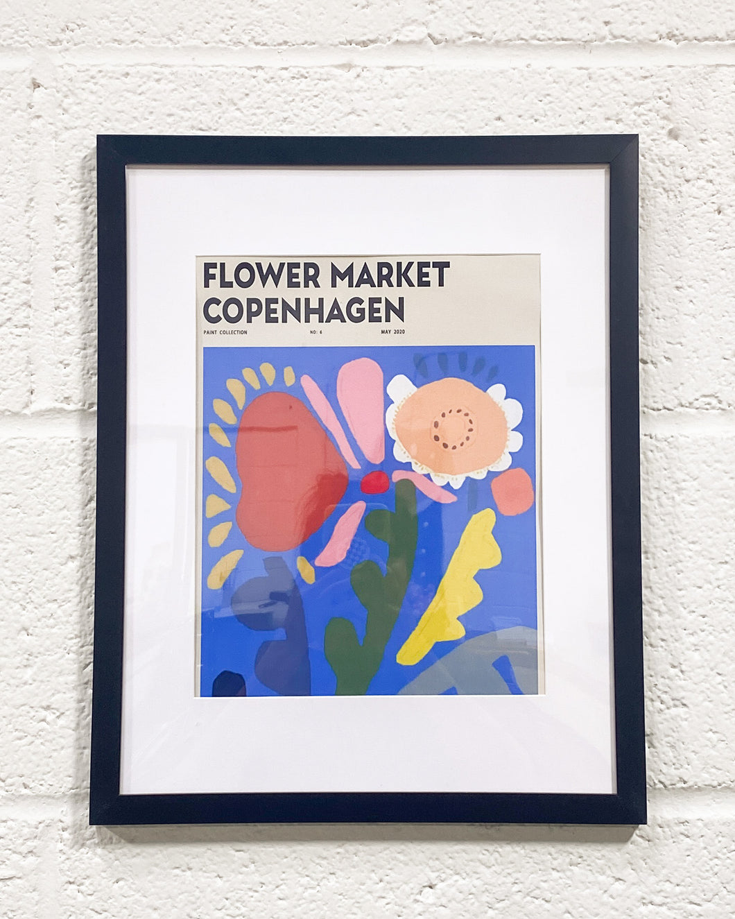 Flower Market Copenhagen in Black Frame