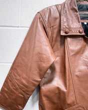 Load image into Gallery viewer, Vintage Sienna Brown Leather Jacket (L)
