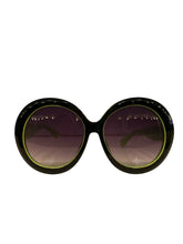 Load image into Gallery viewer, Oversized Black and Lime Green Sunnies
