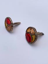 Load image into Gallery viewer, Modernist Stained Glass Resin Cufflinks
