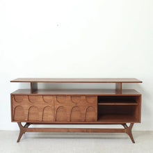 Load image into Gallery viewer, Custom 60&quot; Scandinavian Walnut Credenza with Shelf
