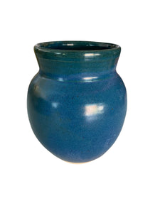 Small Speckled Blue with hints of Green Pottery Vase