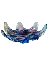 Load image into Gallery viewer, Cristallo Venezia Murano Purple &amp; Blue Sommerso Glass Bowl
