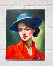 Load image into Gallery viewer, Woman in The Blue Hat Painting
