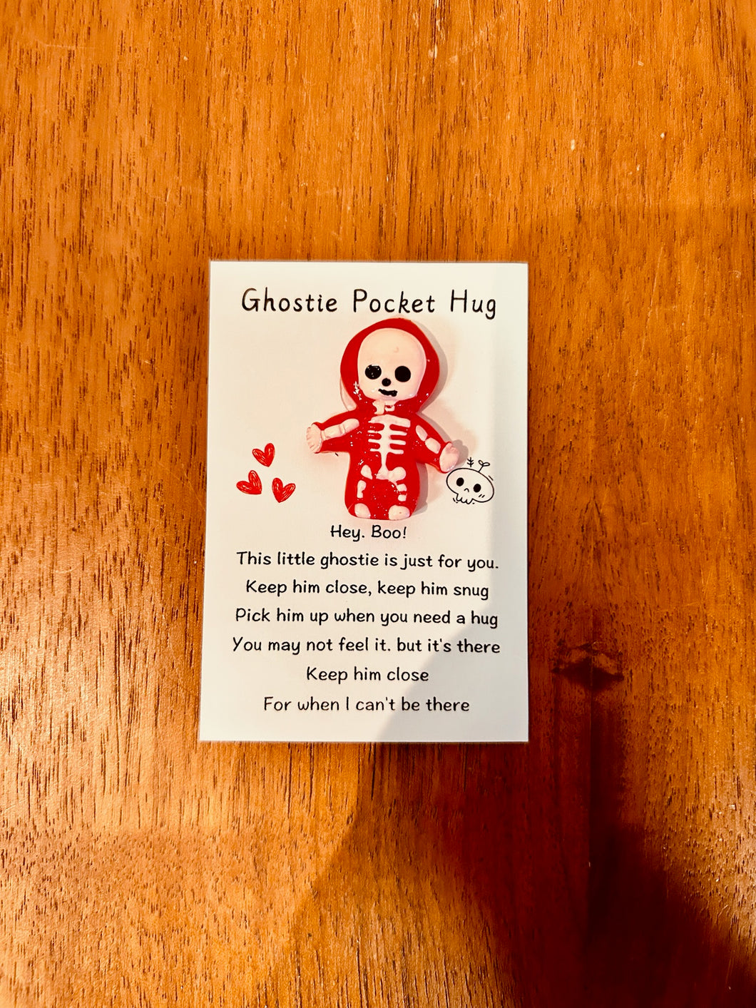 Red Ghostie Pocket Hug