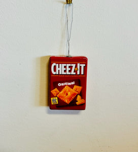 Christmas Tree Box Cheez-Its Glass Ornament